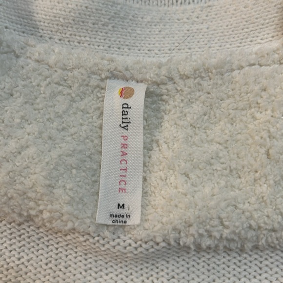 Daily Practice by Anthropologie Cream Striped Cardigan Sweater. Size Medium. - Picture 3 of 15